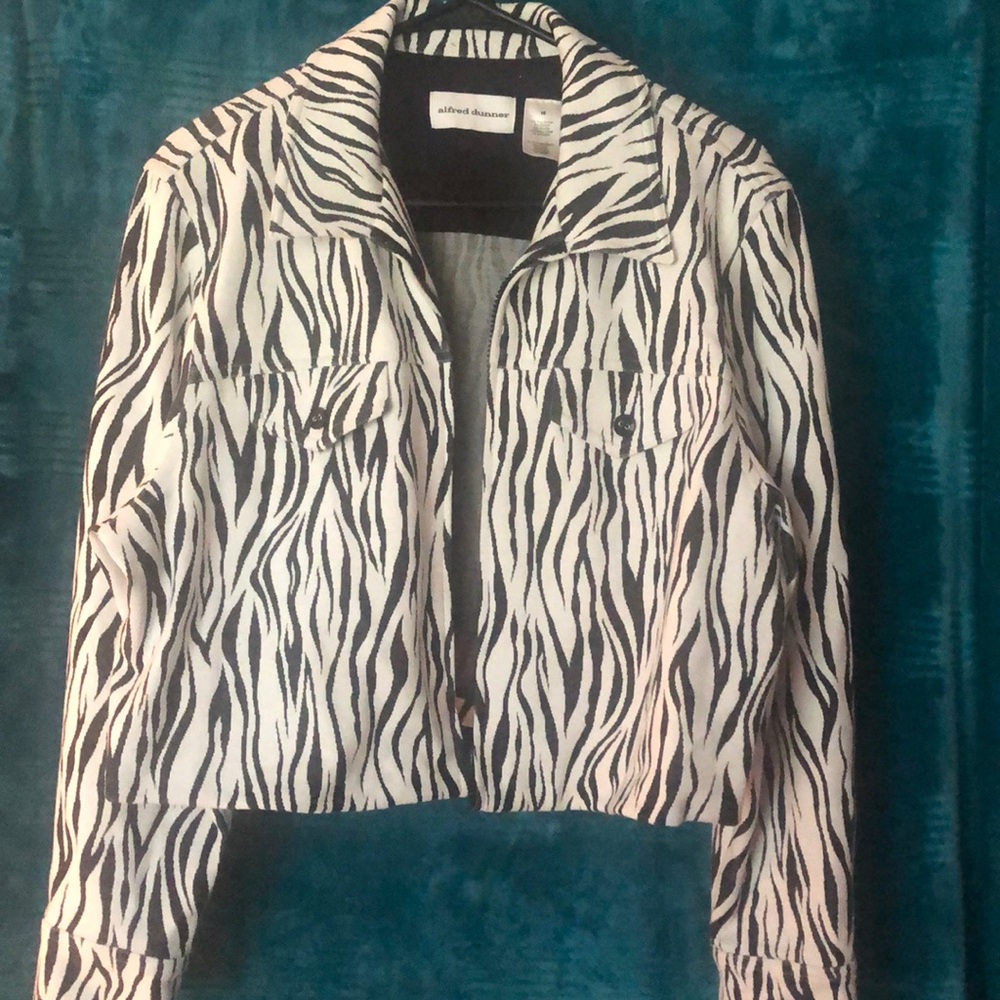 Zebra Cropped Jacket